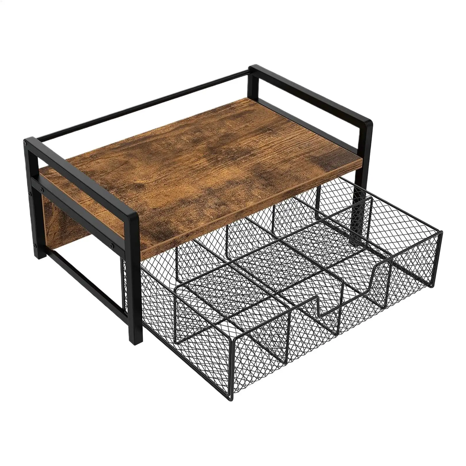 Desktop Organizer Drawer Style Storage Box Coffee Machine Tea Break Area Table Top Cup Holder Snack Rack Desk Storage Shelf