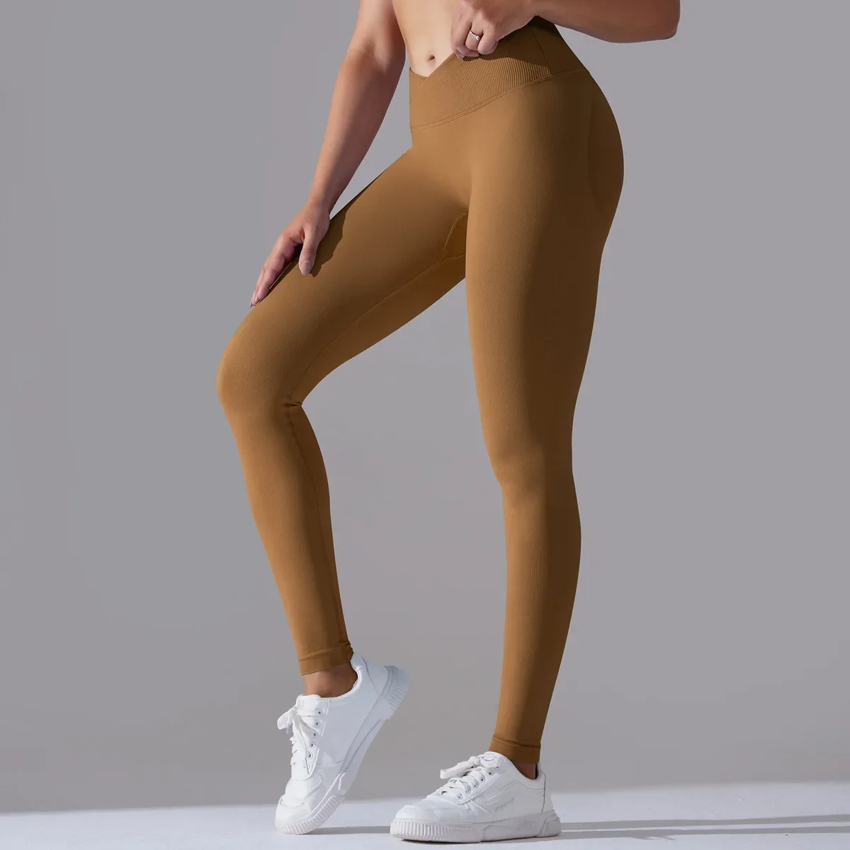 Leggings sem costura para mulheres, leggings de cintura alta, push up, sexy, magro, sem costura