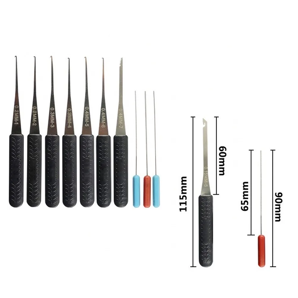 12pcs Key Extraction Tool Set Broken Key Removal Tool With Dust Removal Probe For Home Automotive Lock Repairs