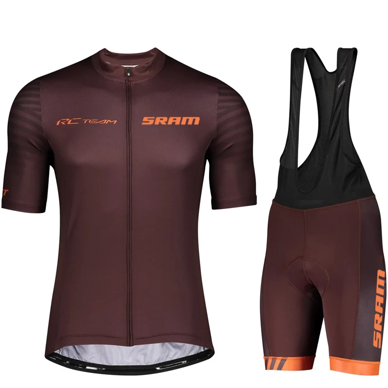 Conjunto de Jersey de ciclismo para hombre, ropa SRAM para hombre, uniforme para bicicleta de montaña, blusa, equipo completo de verano, pantalones para bicicleta de carretera 2025