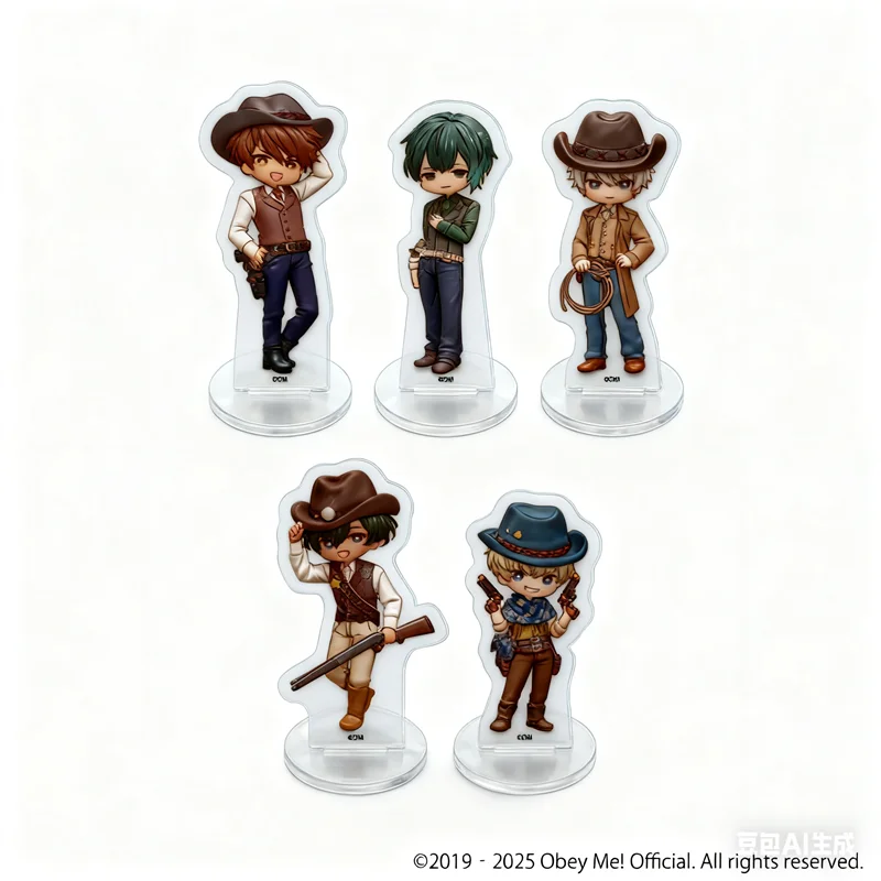 Jogo Otome Obey Me! Nightbringer mini suporte acrílico lucifer mammon leviatã kawaii ornamento de mesa presentes