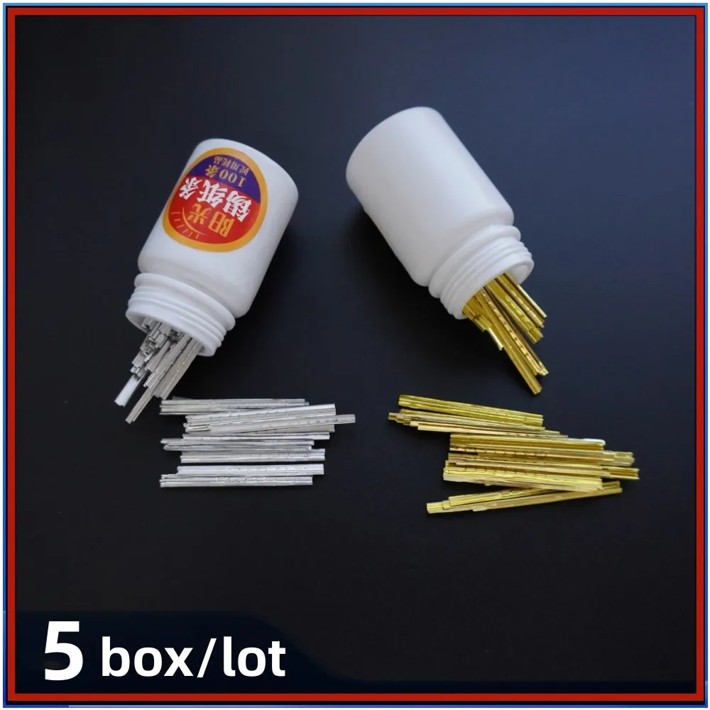 5 boxes/lot Finished Tin Foil Strip Gold And Silver Tin Foil Key Consumables Locksmith Tools （100pcs a box）