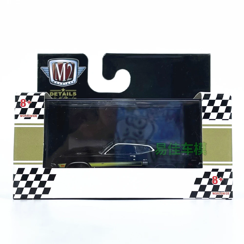 Diecast M2 1:64 Scale Ford Torino GT Simulation Alloy 2024 Car Model Collectible Toy Gift Souvenir Display Ornament