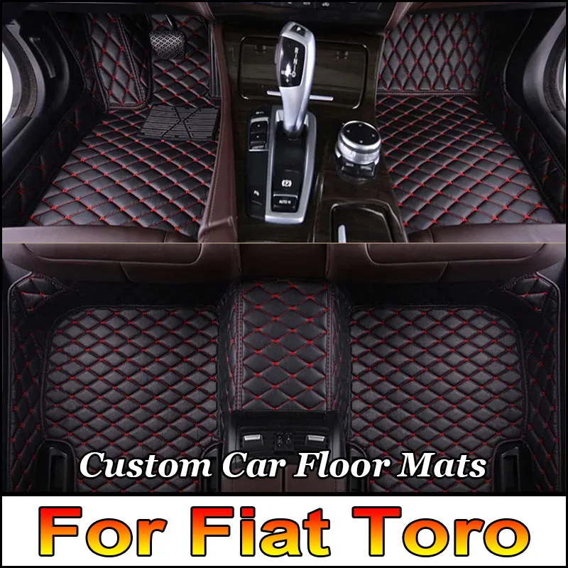 Custom Car Floor Mats For Fiat Toro 2016-2022 DropShipping Interior Accessories 100% Fit Leather Carpets Rugs Foot Pads