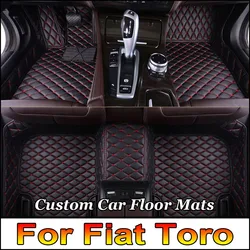 Custom Car Floor Mats For Fiat Toro 2016-2022 DropShipping Interior Accessories 100% Fit Leather Carpets Rugs Foot Pads