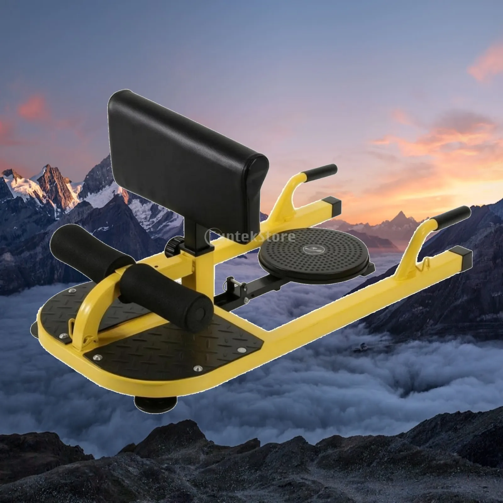 Deep Squat Machine with Twist Plate Ergonomic Sissy Squat Machine with Handles Fitness Equipment Anti-Skid Textured