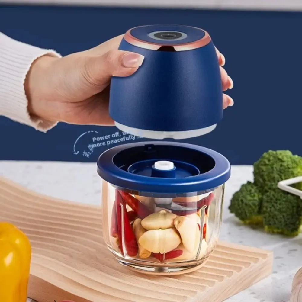 Onion Chopper Portable Electric Garlic Chopper Cordless Mini Food Processor USB Charging Durable Jam Maker Cooking