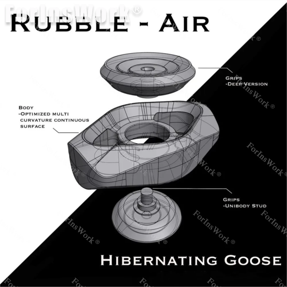 Ruhezustand Gans RUBBLE AIR-DEEP GRIPS VERSION Spinning Fidget Spinner Schreibtisch Gadgets Stress Relief Spielzeug