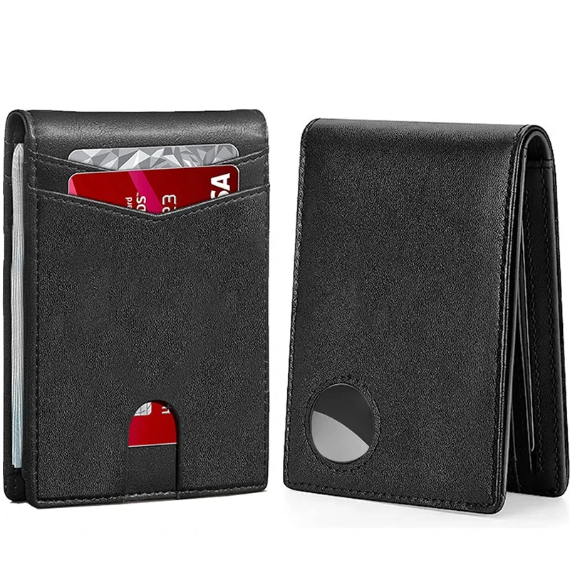 Rfid Airtag Geldbörsen Kohlefaser Kreditkarteninhaber Bifold Geldbeutel Ausweis Bank Karteninhaber Slim Air Tag Geldbörse für Männer Carteiras – Detail 16