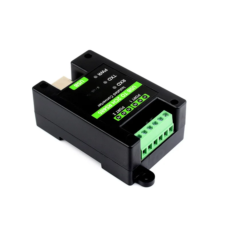 USB to 2-way RS485 Industrial Isolated Serial Converter FT2232HL supports wall and rail