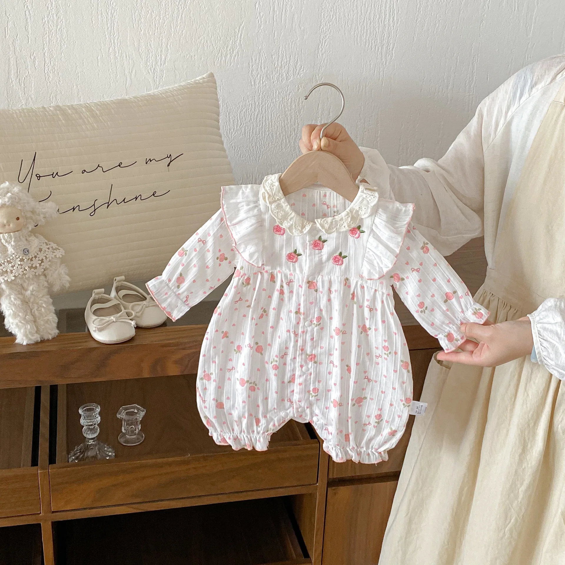 Baby Clothes for Spring and Summer, Baby Jumpsuit for Going Out Cute Baby Girl Princess Clothes Pure Cotton