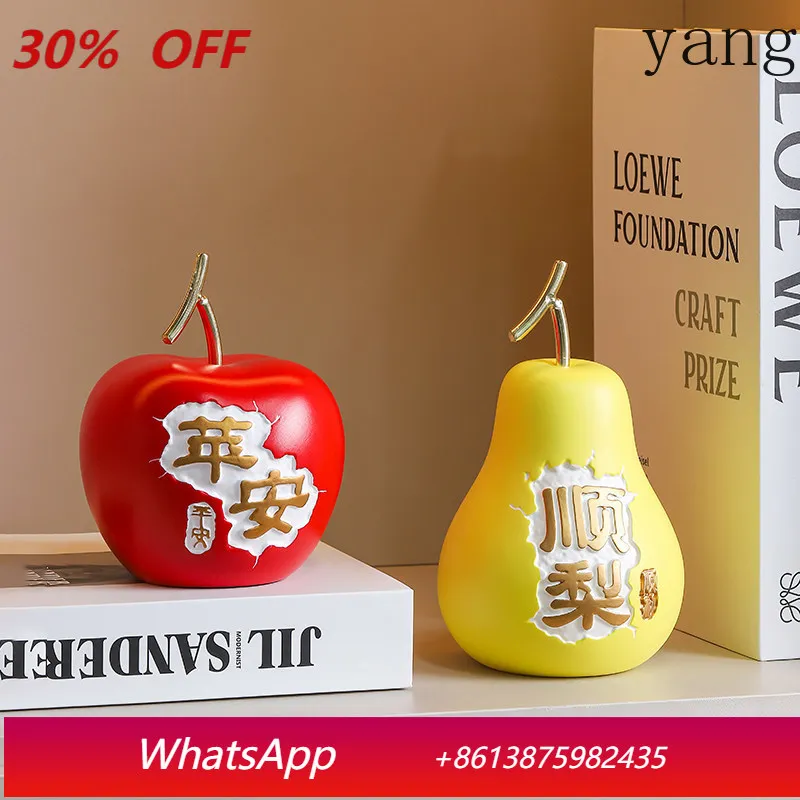 

Cx creative apple peace and joy smooth ornament living room wine cabinet high-end decoration
