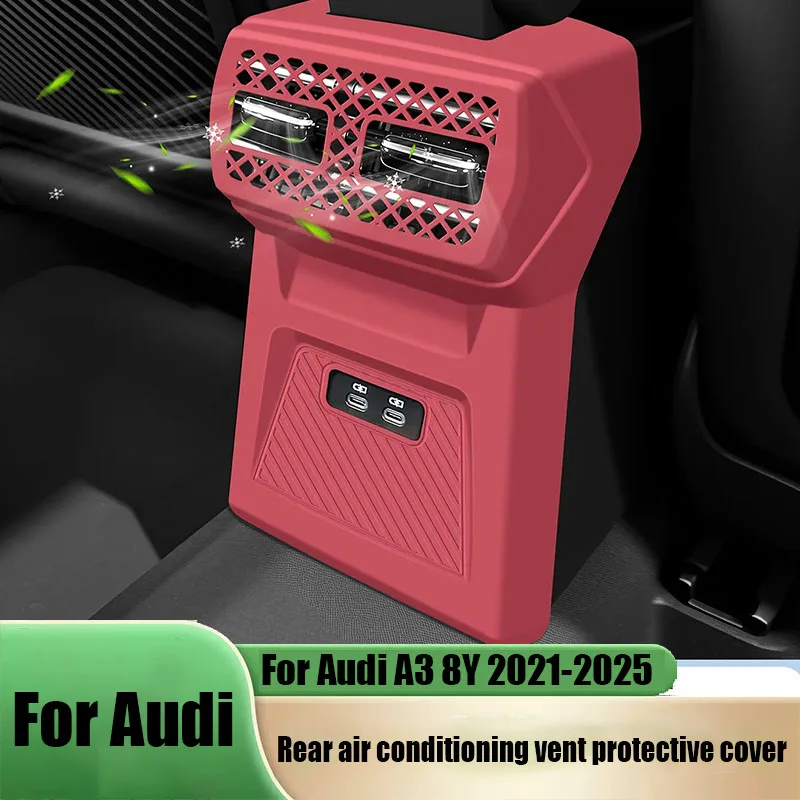 Rear air conditioning vent protective cover, interior protective component For Audi A3 8Y 2021 2022 2023 2024 2025