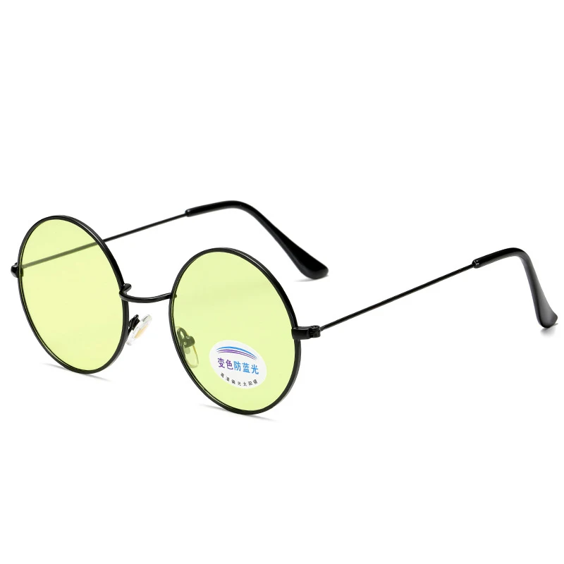 Retro Round Photochromic Polarized Night Vision Glasses For Men Women UV400 Sunglasses Anti-blue Lens Eyewear Day and night