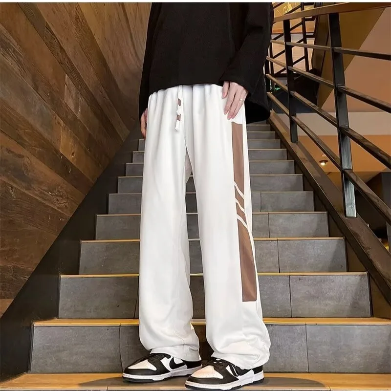 

Мужские повседневные широкие брюки, весна 2024, модные прямые брюки в американском стиле ретро, большой размер 300, Pou Design Sense