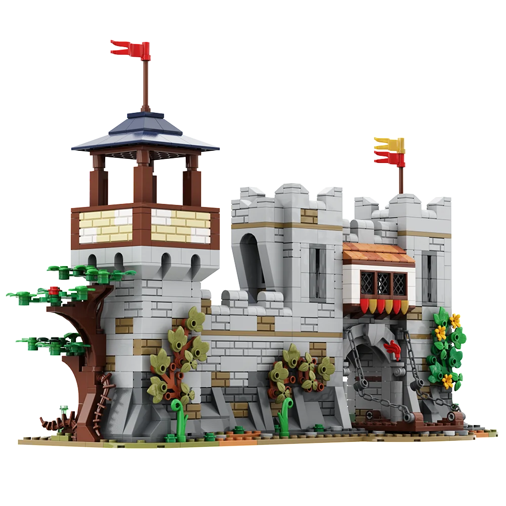 Gobricks Medieval Architecture Lion Knightsed Castle Building Block set Imperial Castle Education Brick Toys for Children Gift