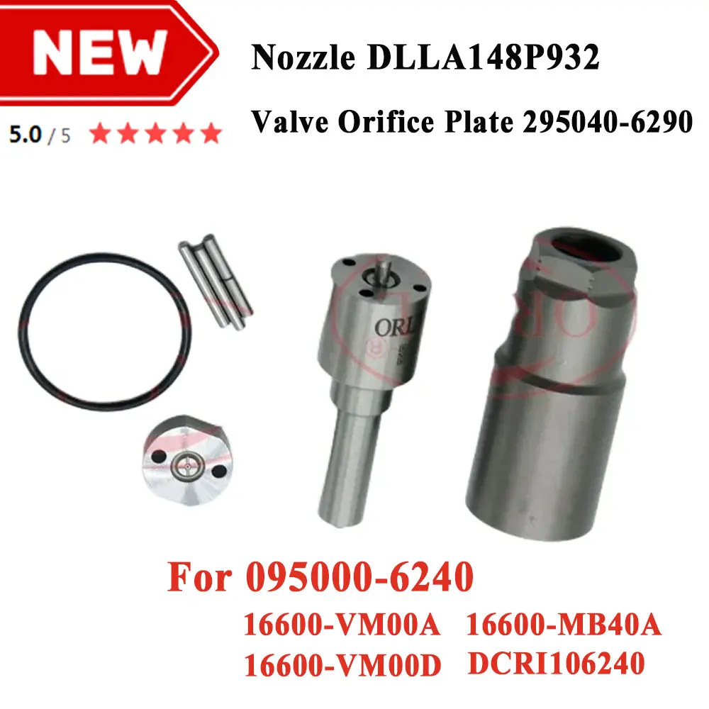 For 16600-MB40A 16600MB40A 16600 MB40A 16600-VM00A 16600-VM00D Nozzle DLLA148P932 Repair Kit Valve Plate 07# for Nissan Frontier