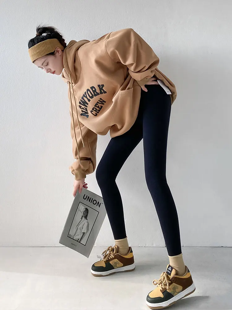 Calças de Yoga de Cintura Alta Slim Fit para Mulheres, Calças Finas de Primavera e Outono, Inversor de Abdômen e Elevador de Quadris...