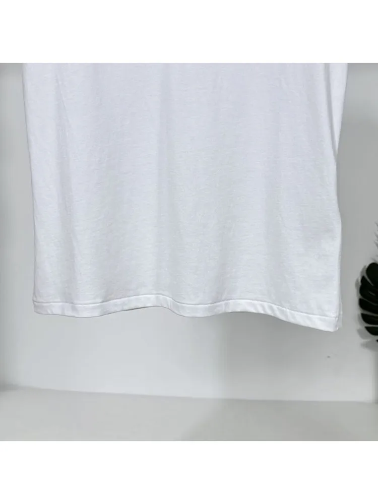 Bawełniana bluzka damska z dekoltem w serek, codzienna letnia, uniwersalna, prosta, w stylu amerykańskim, wygodna, oddychająca, odprowadzająca pot...