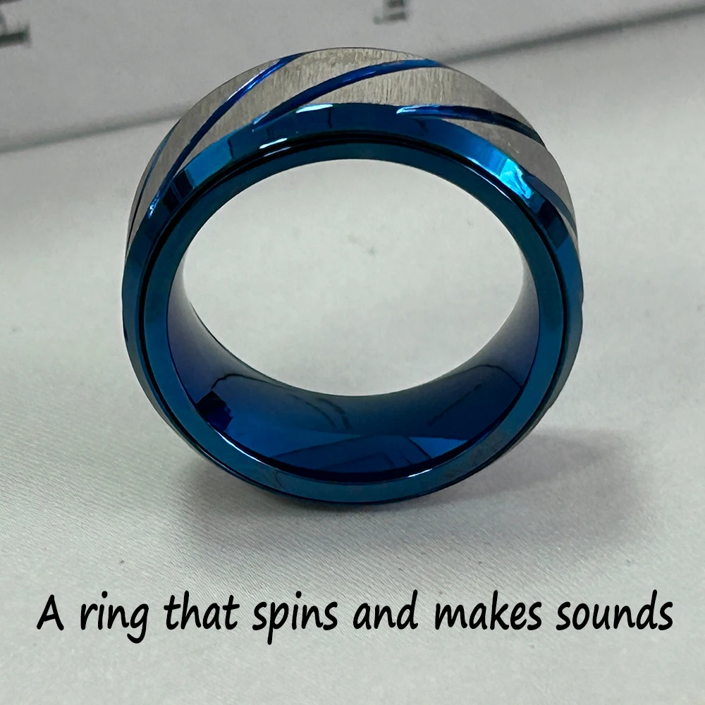 لعبة منزلق طرف الإصبع المعدنية الجديدة ، إكسسوارات الموضة ، حلقة السقاطة ، تخفيف التوتر للبالغين ، ADHD عارضة طرف الإصبع رين #2