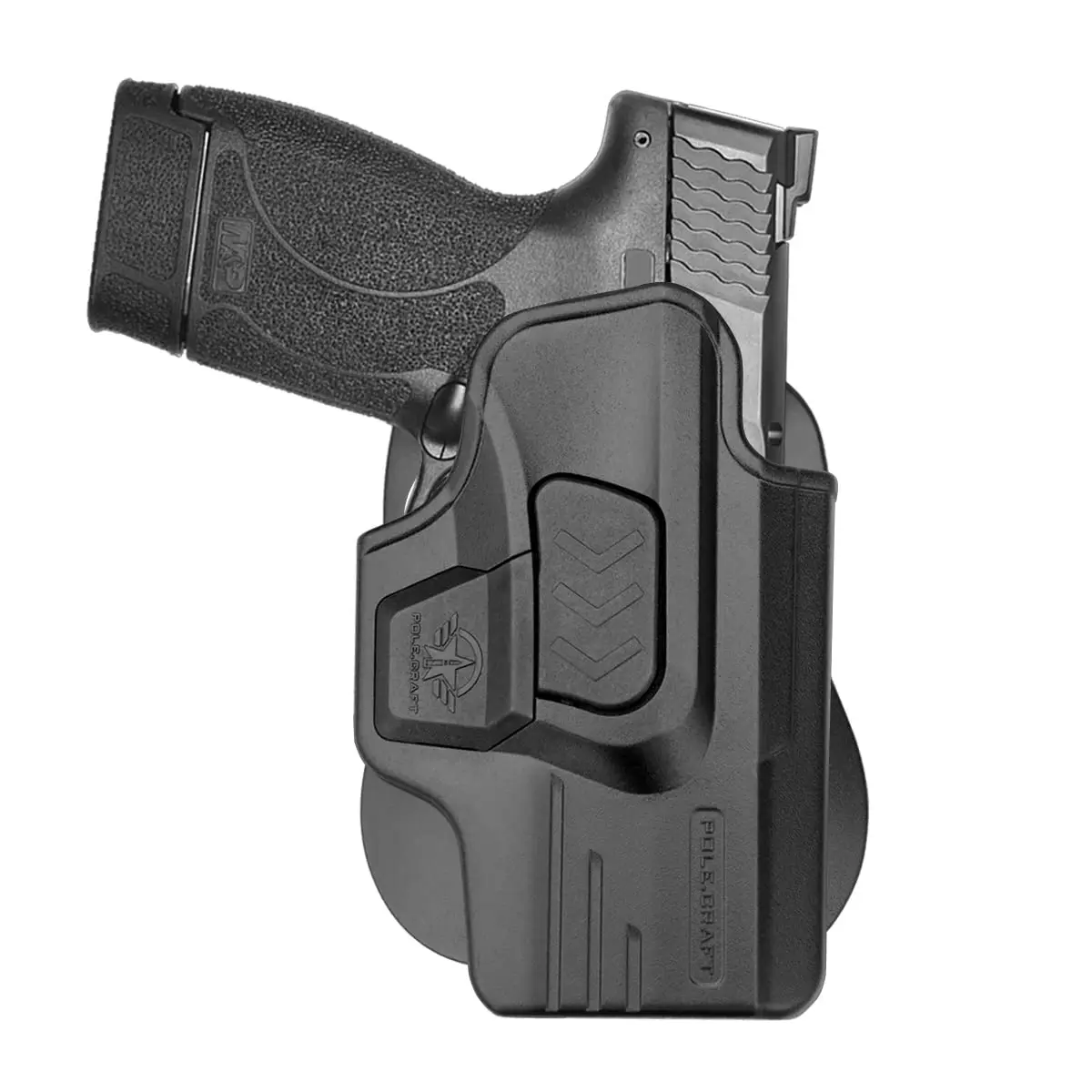 

M&P 45 Shield OWB Paddle Polymer Holsters Fit: M&P 45 Shield M2.0 3.3” Barrel Pistol, Outside Waistband Open Polymer Holster