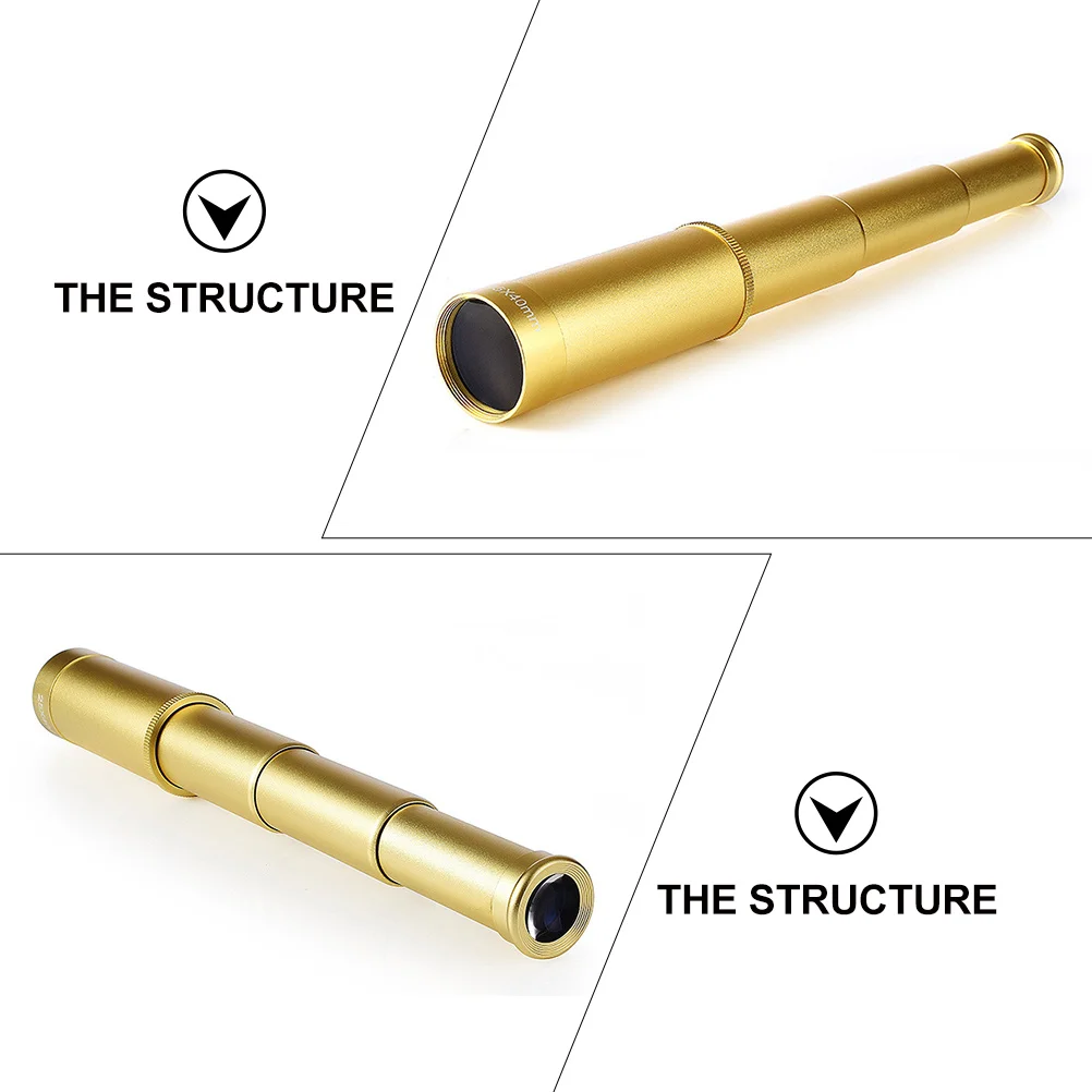 

Aluminum Mini Collapsible Telescope Lightweight Portable Pirate Monocular Telescope For Kids Birthday Party Adventure Game