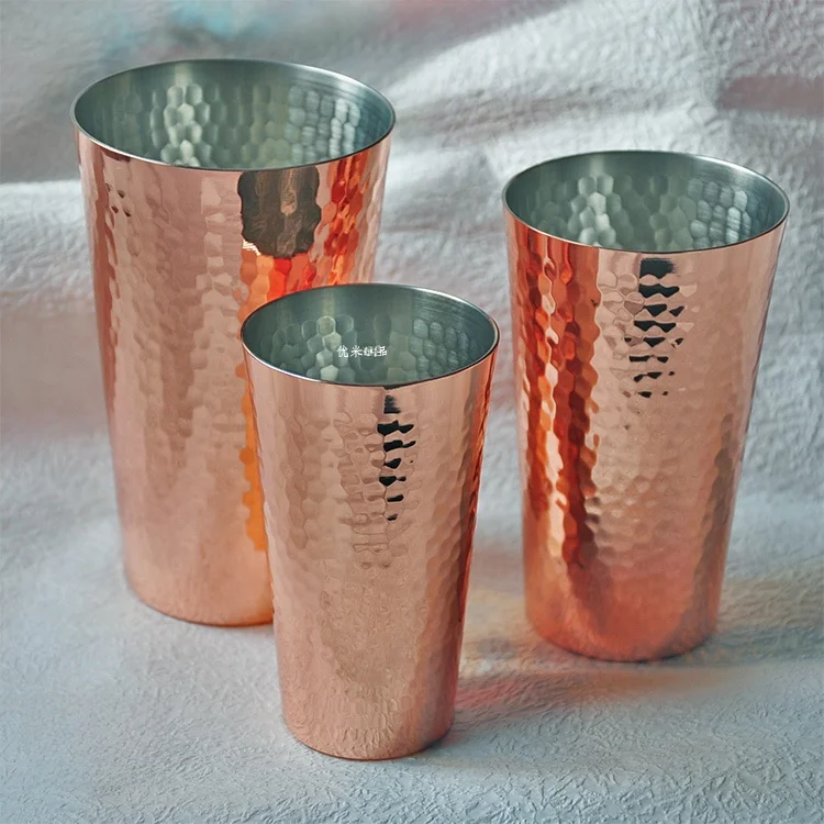 

COPPER00 Новая легкая металлическая кованая медная чашка для кофе, пивная кружка, чашка для фрапао, винтажные аксессуары для кофе
