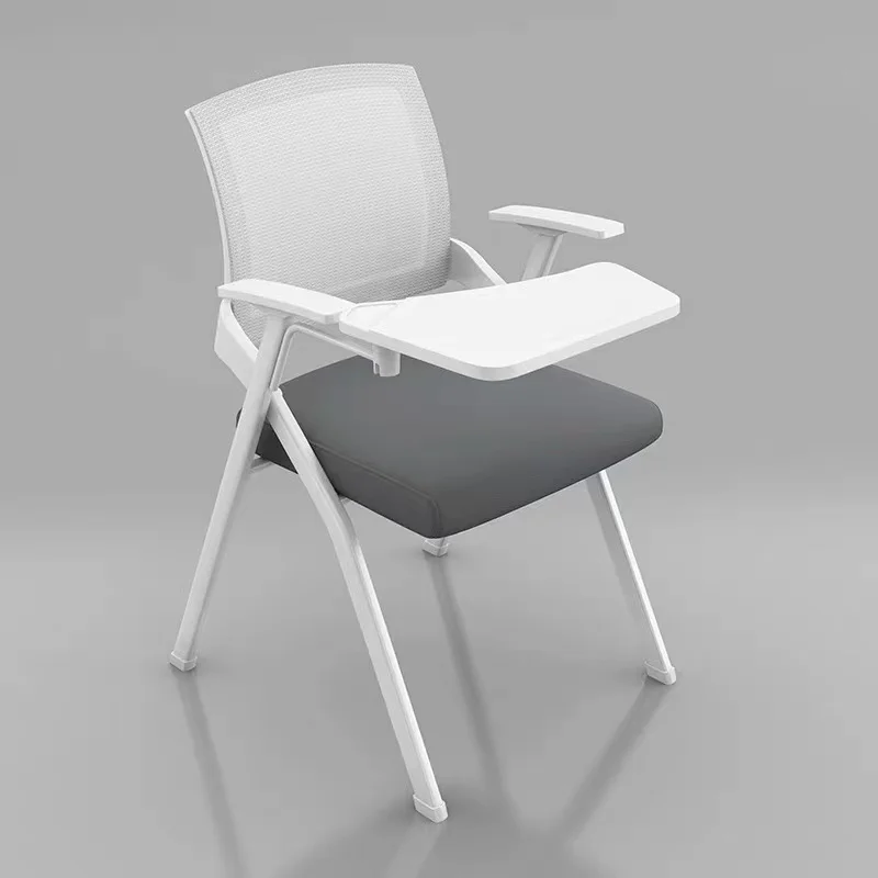 

Folding training chair with table board meeting negotiation white office chair good storage staff training