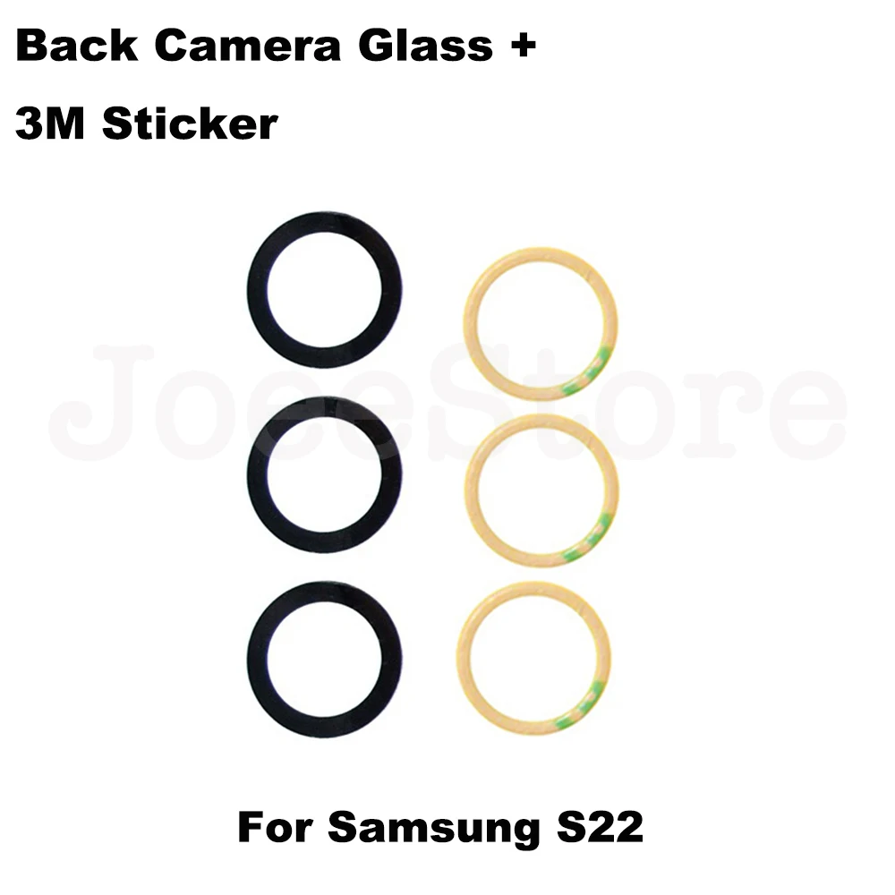 10Pcs Back Rear Camera Glass Lens For Samsung S22 S21 S20 S10 Plus Ultra Lite FE 5G Galaxy S20FE S21Plus Note20 with 3M Glue