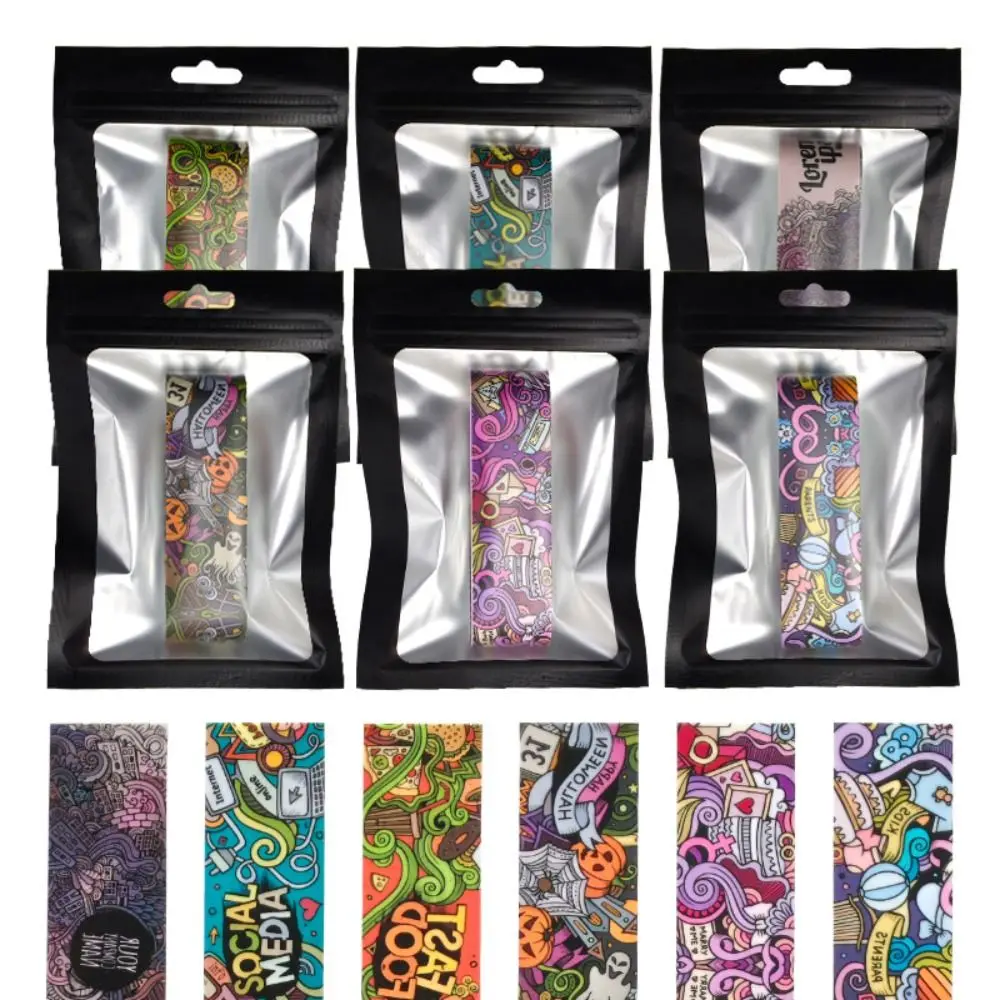 

16mm Pickleball Racket Edge Sticker Graffiti Style Shock Absorption Pickleball Racket Frame Protective Tape Durable