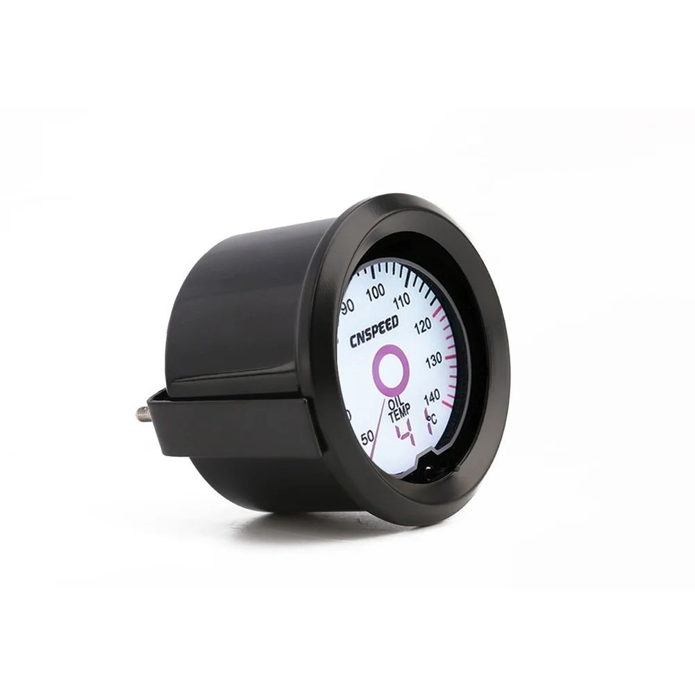 Car Oil Monitor 52mm Oil Gauge Black Vibrant Backlight Analog Style Pointer Compact Design Seamless Integration