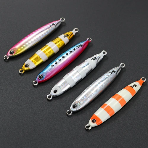 CASTFUN-señuelo de pesca de lubina Artificial, plantilla de Metal de fundición lenta Blatt Cast Slim, 20g, 30g, 40g, 60g, Jigging