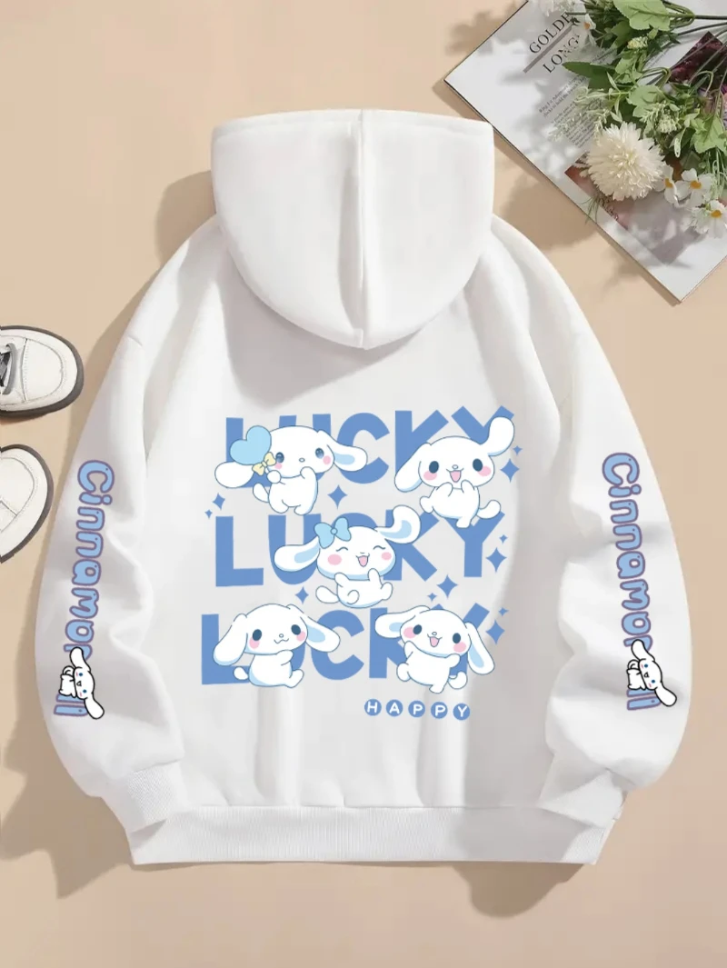 Sanliou Jade Precious Dog Pattern Printed Hoodie, Autumn and Spring Drawstring Casual Men's and Women's Warm Hoodie