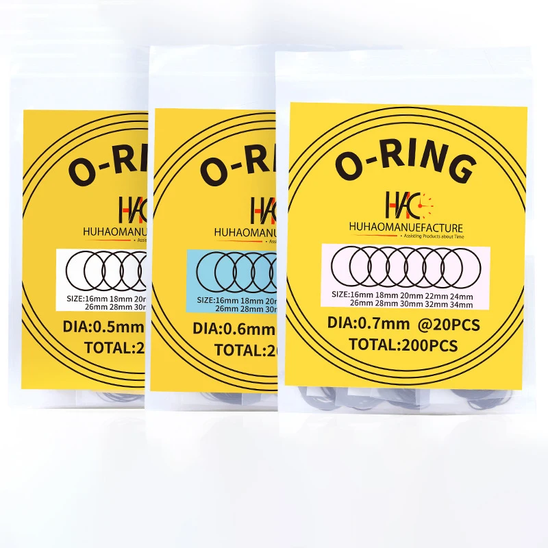 

Watch Repair Tools, Repair Watch Back Cover, Waterproof Ring, Accessories, Sealing Ring Combo Set, 0.5 0.6 0.7 Set