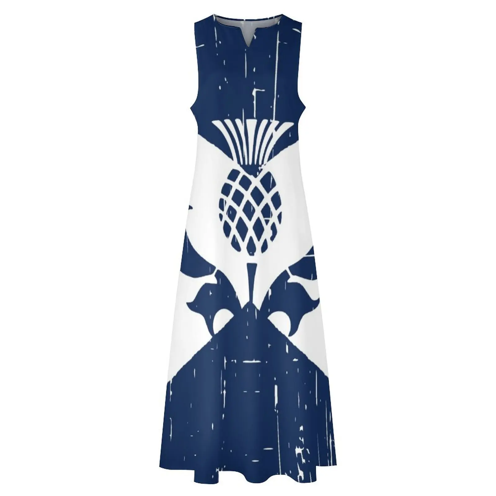 Saltire Scottish Flag and Scottish Thistle Long Dress Bridesmaid dress woman Prom gown women"s summer jumpsuit