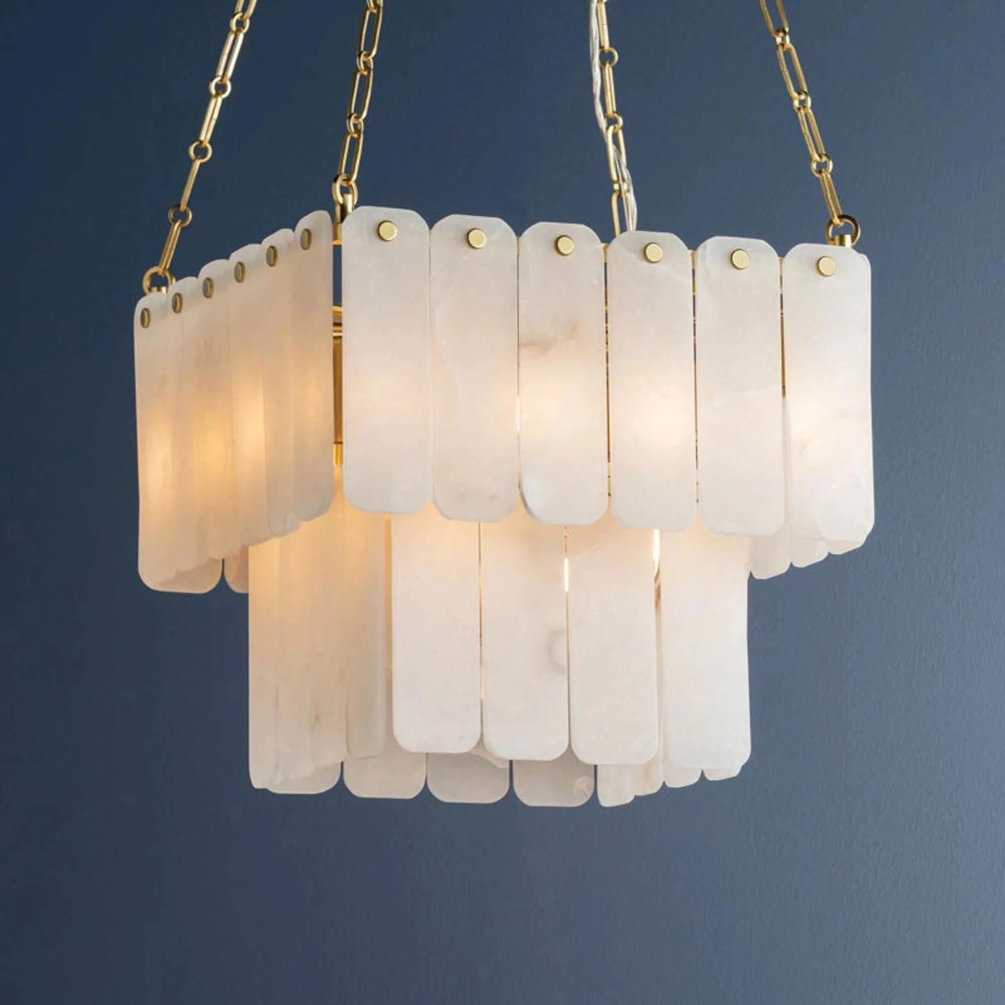 

Alabaster Chandelier for Restaurant Bar Shop Artisan Indoor Pendant Lamps Home Decoration High Ceiling Lighting for Living Room