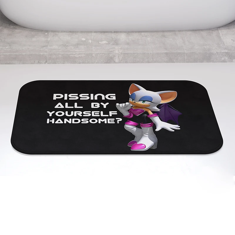 Aertemisi Pissing All By Yourself Handsome Funny Meme Bath Mat with Non Slip Base Absorbent Super Cozy Flannel Floor Rug Carpet