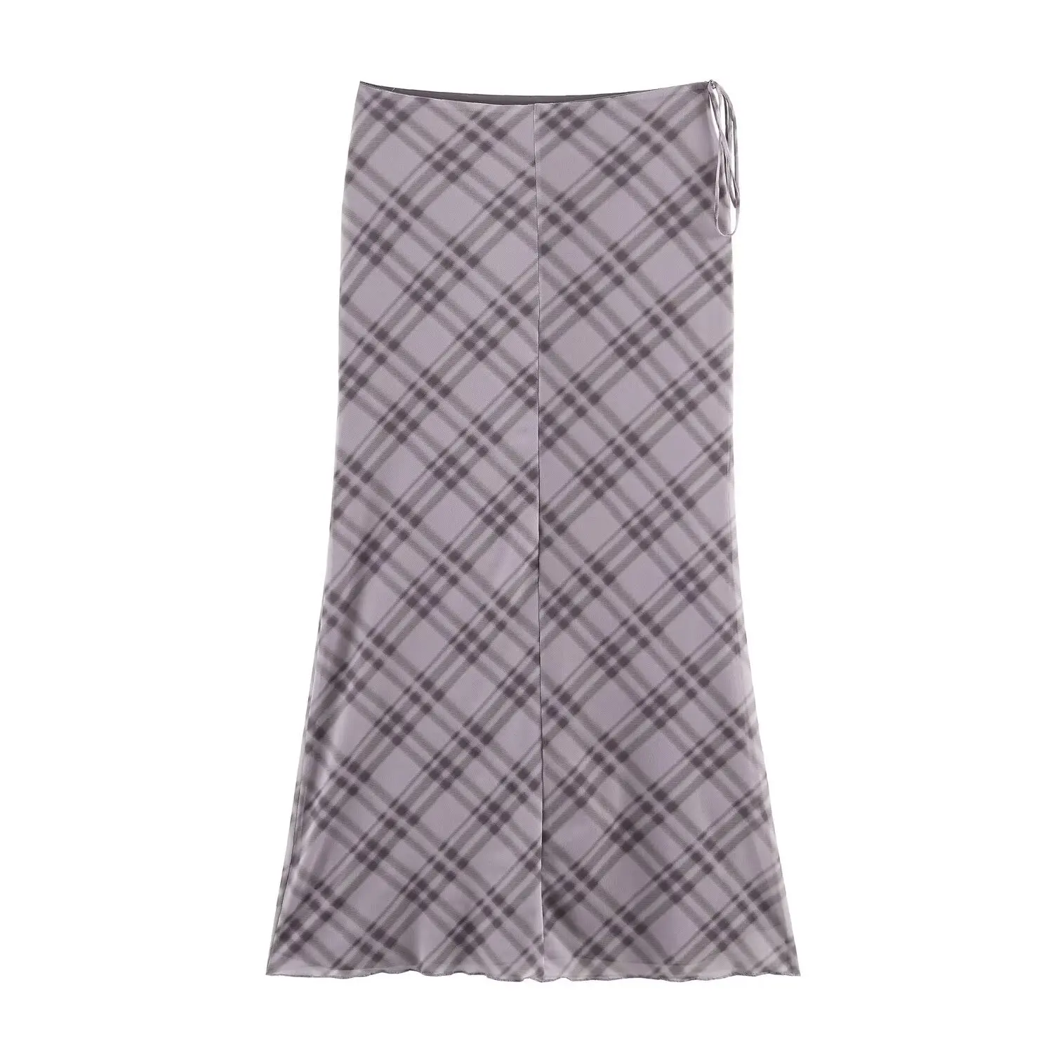 Women's Fashion Plaid Tulle Skirt   82CZ