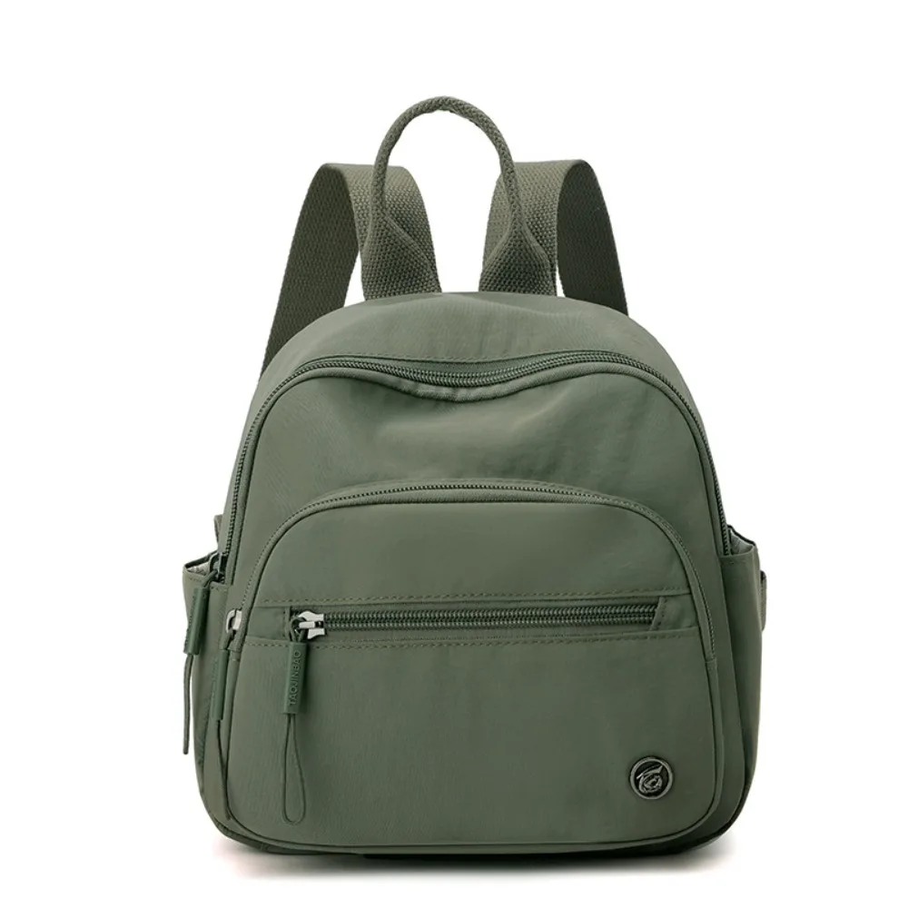 

Портативный женский нейлоновый рюкзак однотонного цвета, легкий, с множеством карманов, повседневный, с ручкой, водонепроницаемый