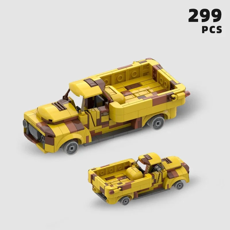 nuclear radiation series game pickup bricks truck for game fans gift blocks moc car nuclear war scene accessory bricks vehicle