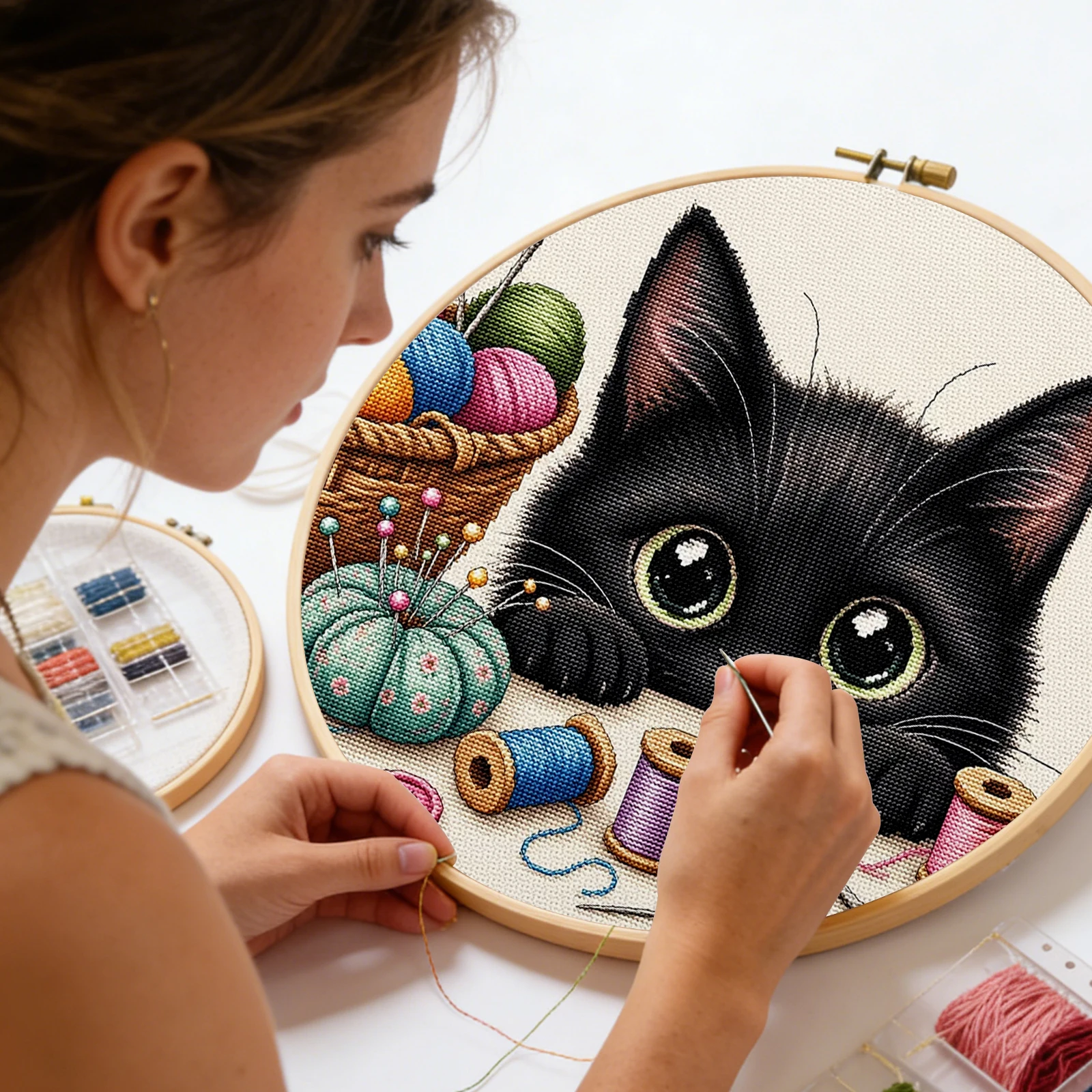 Kit de broderie au point de cr - Cross Stitch Stamped Kits Beginners avis et prix