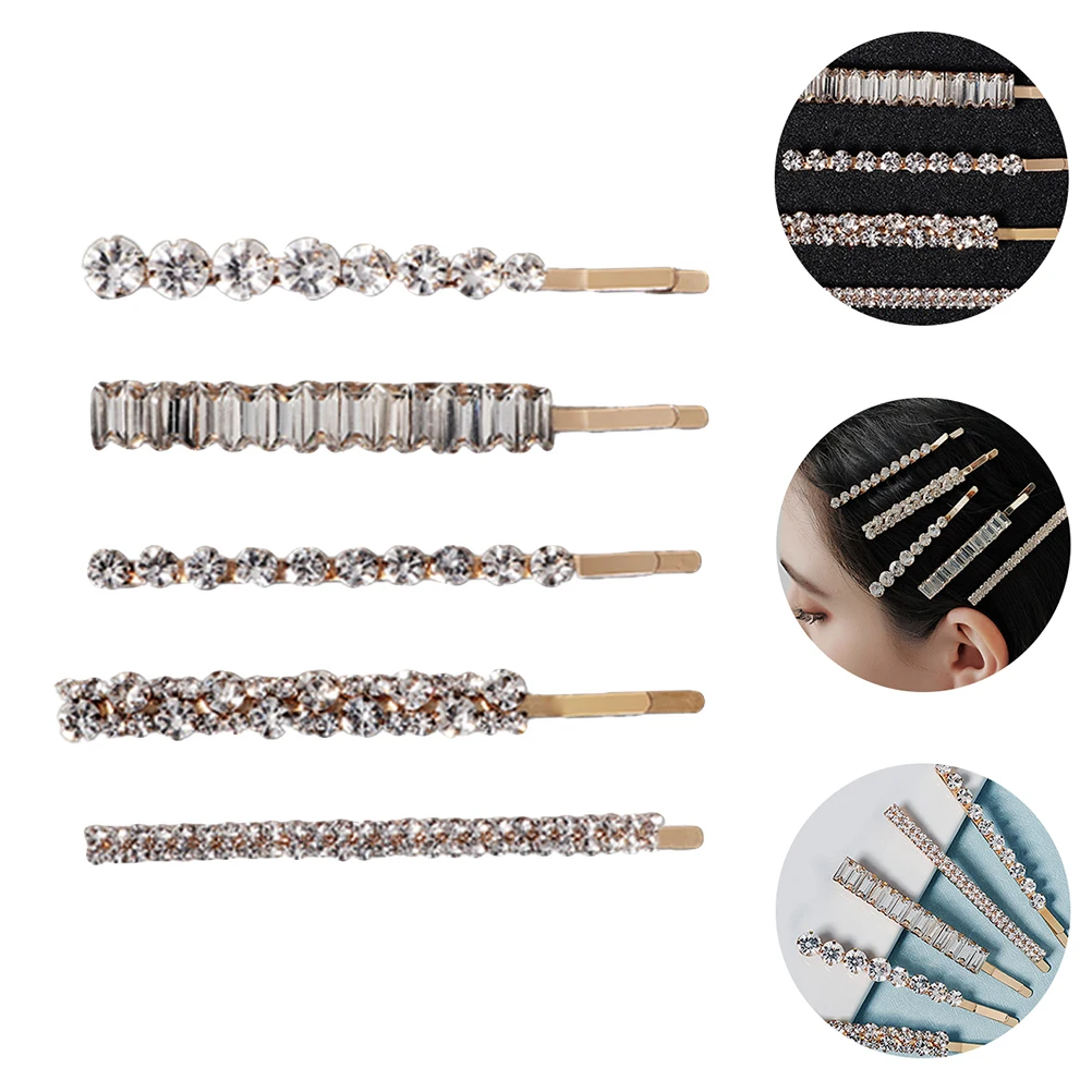 

Rhinestone Hairpins Shiny Crystal Clips Women Lady Accessories Wedding Party Hair Tools Styling Rhinestone Hairpins