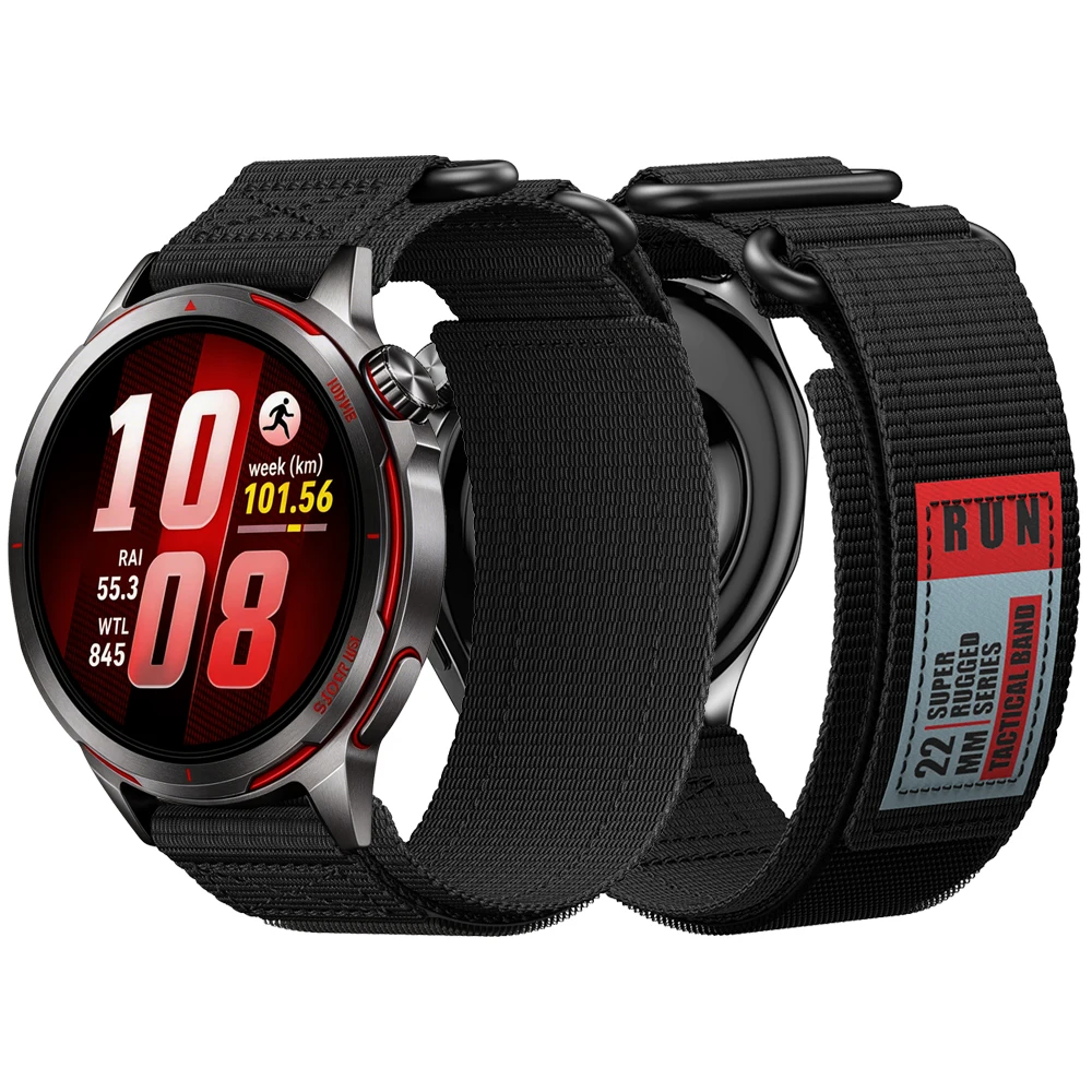 22mm Klettverschluss-Sportarmband aus Nylon für HUAWEI GT 6 5 Pro 4 46mm / Ultimate 2 Armband für HUAWEI WATCH GT Runner 2