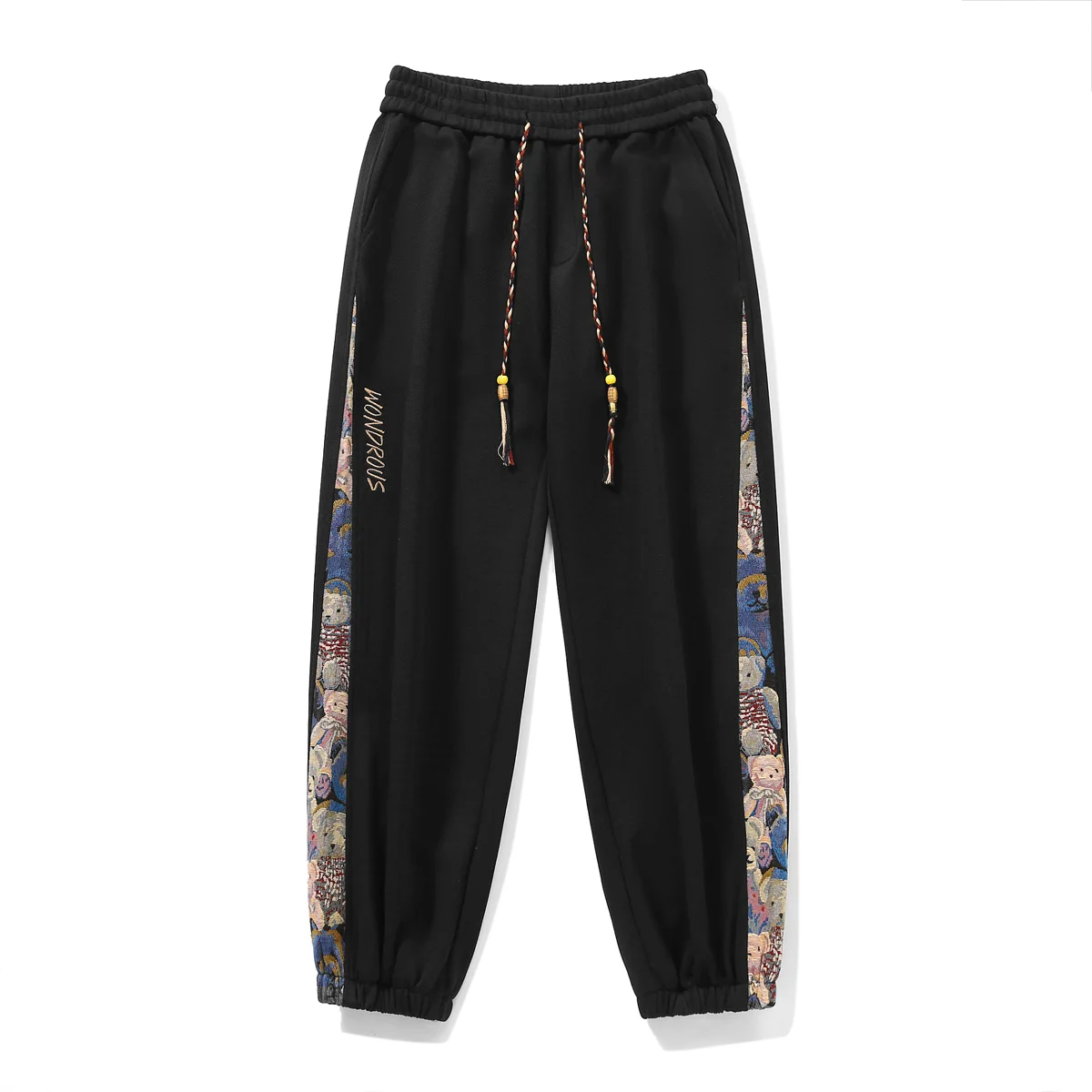 الرجال Sweatpants 5XL التدريب مطاطا بناطيل كاجوال الهيب البوب النمط الرياضي الأمريكي فضفاض كبير الحجم إلكتروني طباعة بنطال رياضي