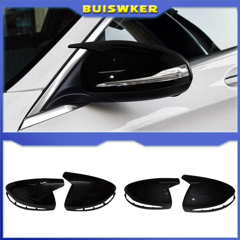 

For Mercedes-Benz E GLC S C Class W205 W213 X253 W222 Car Rearview Side Mirror Decorate Cover Trim Black Exterior Accessorie