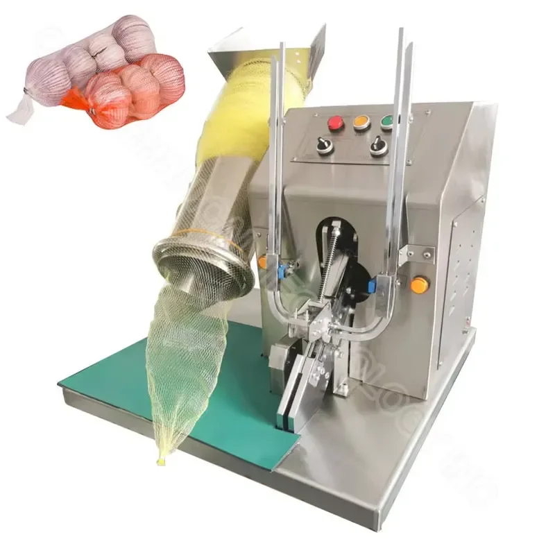 Vegetables Mesh Packing Net Clipping Semi Automatic Fruit Packaging Machine