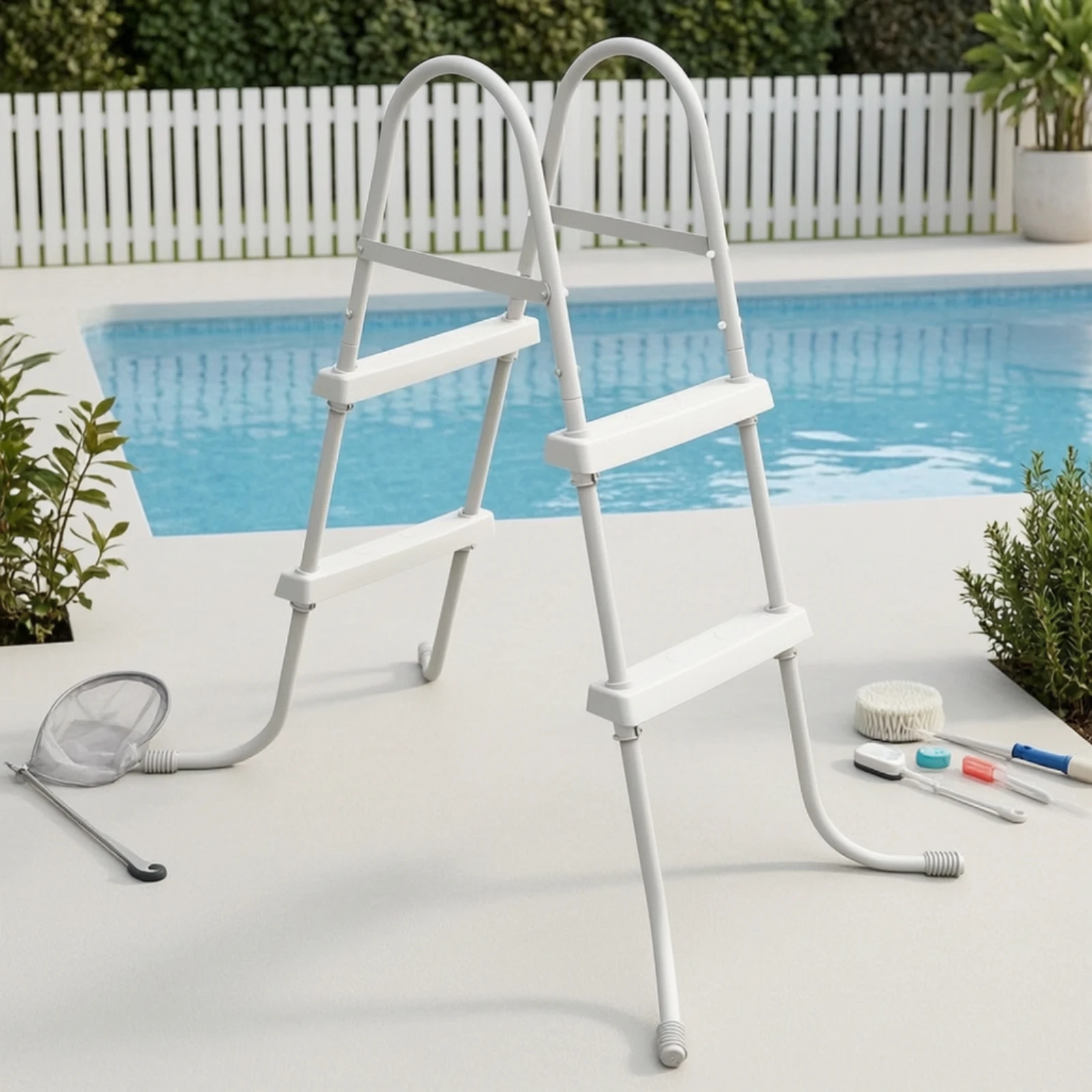 A字型プールラダー、安定した地上設置型プールラダー、耐久性が - Pool Ladder Above Ground のレビューと価格