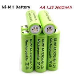 100% New 1,2V 3000 mAh NI MH AA Pre-cargado bateras recargables NI-MH recargable AA batera para juguetes micrfono de la cmara