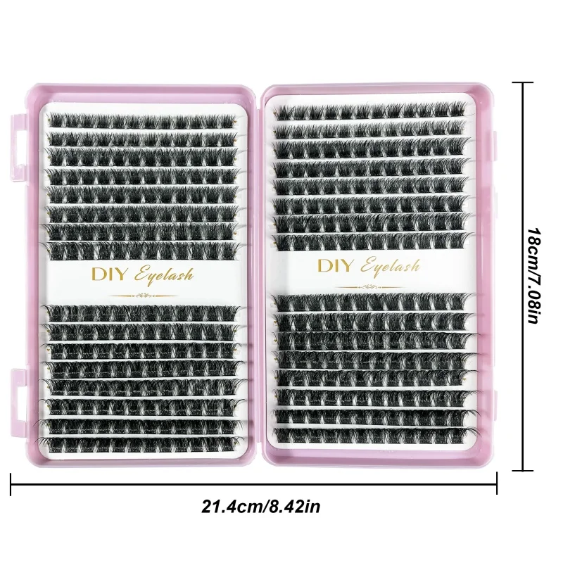384/640 قطعة لتقوم بها بنفسك الفردية جلدة الرموش كتاب مجموعات ثلاثية الأبعاد روسيا رمش حزمة الطبيعية كثيفة لاش ملحقات أدوات ماكياج