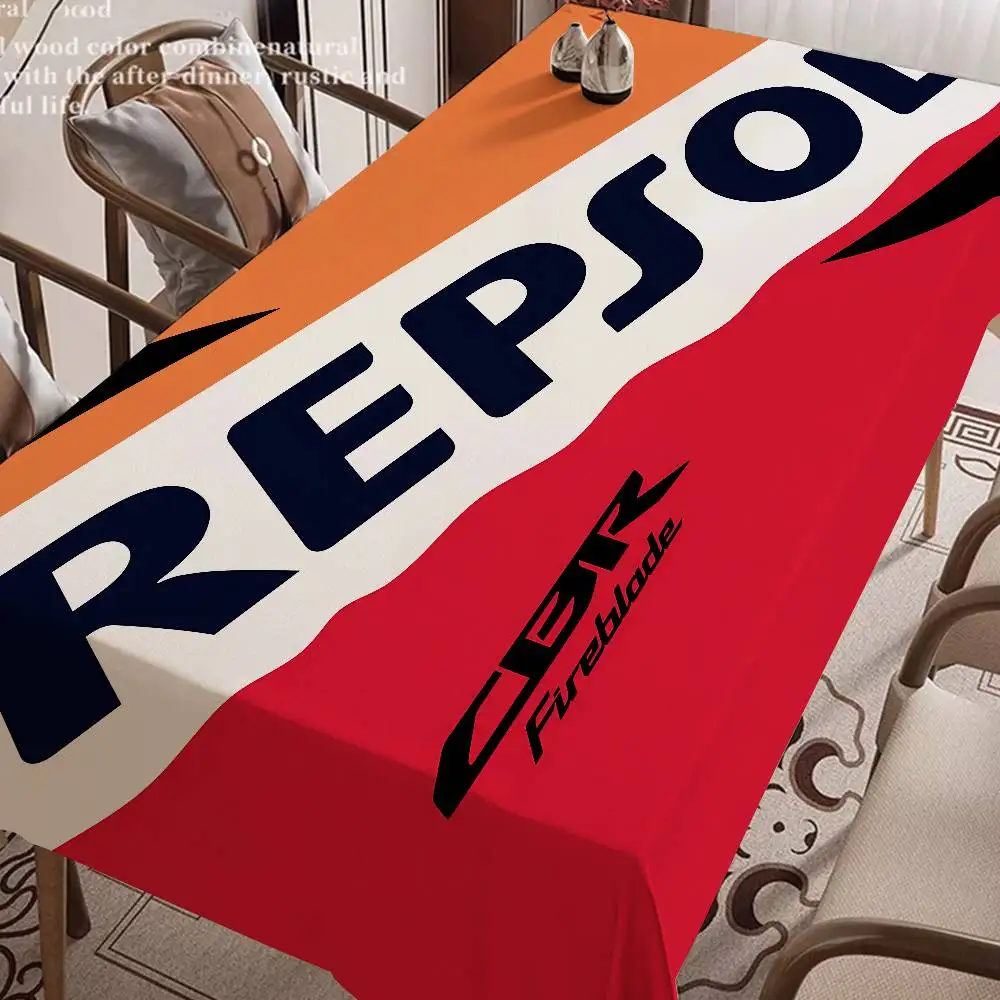 Oil R-repsols Waterproof Rectangle Tablecloth Fiesta Home Decor Dining Room Decor Reusable Table Cover Party Supplies